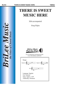 There Is Sweet Music Here SSA choral sheet music cover Thumbnail